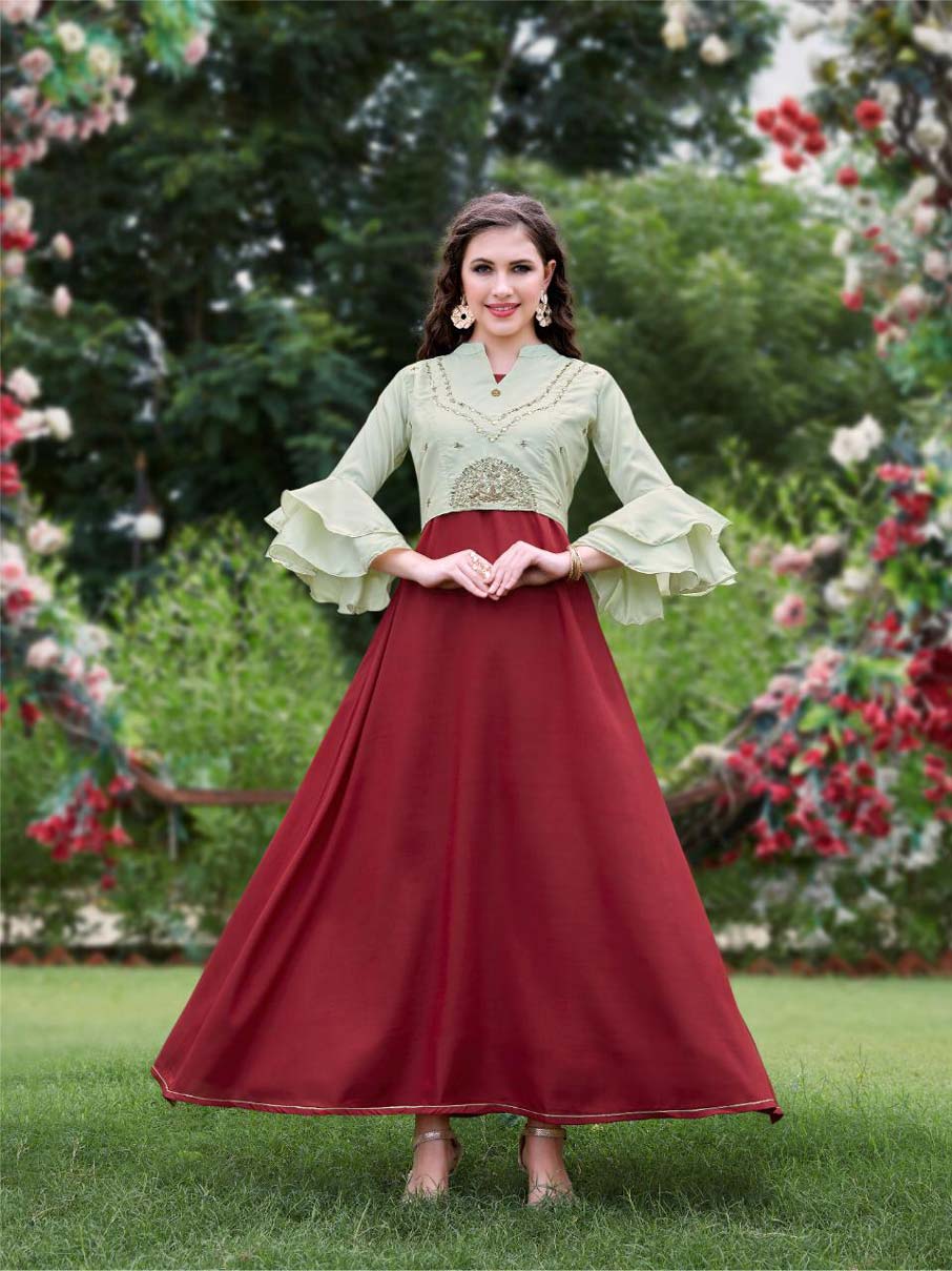 Crown Vol-2 Muslin Silk Round Kurtis Collection Crown Vol-2 Muslin Silk Round Kurtis Collection